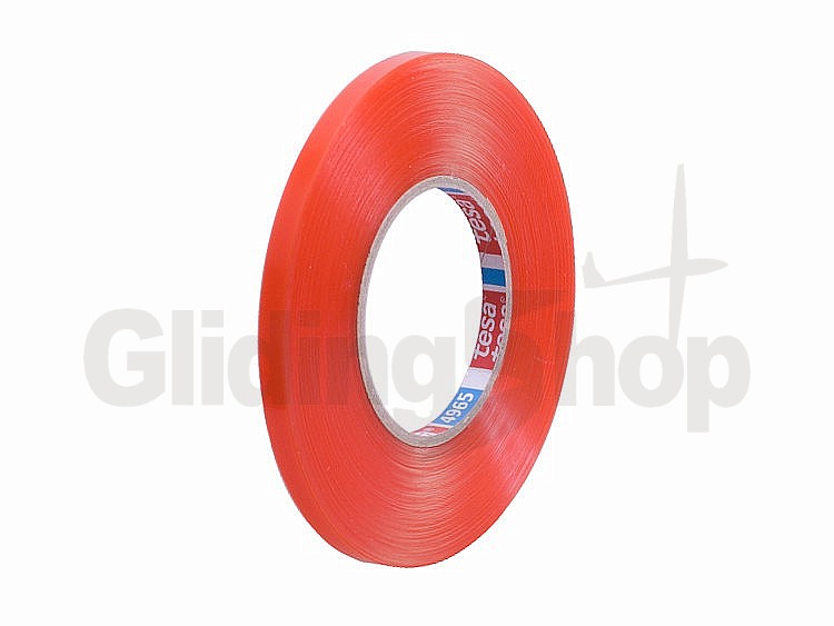 TESA-FILM - Fabric adhesive tape, red, W 19 mm, L 25 m