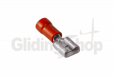 Faston Socket 4.8 x 0.8 mm Red