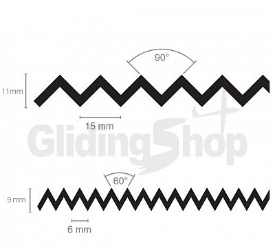 Self-adhesive 90° Turbulator Tape (Zig Zag)