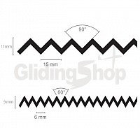 Self-adhesive 90° Turbulator Tape (Zig Zag)